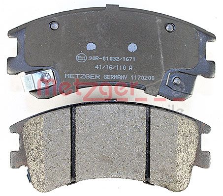 METZGER 1170200 Bremsbelagsatz, Scheibenbremse